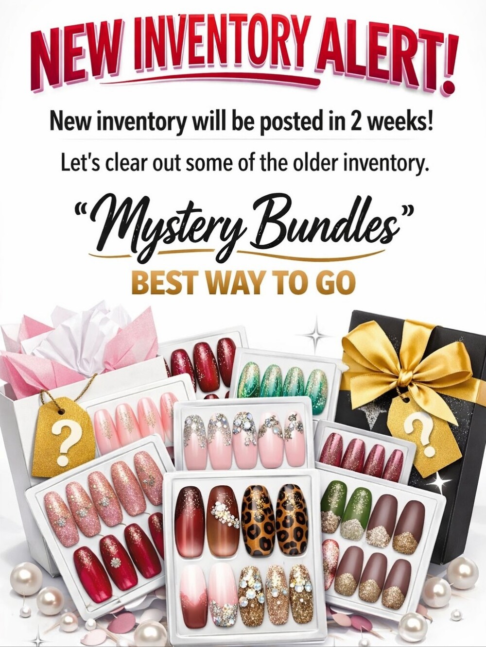Assorted Press-On Nail Sets - Mystery Bundles 3 Sets $25 & 5 Sets $45